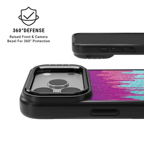 Paint Splatter Purple iPhone 17 Pro Max Kickstand Case