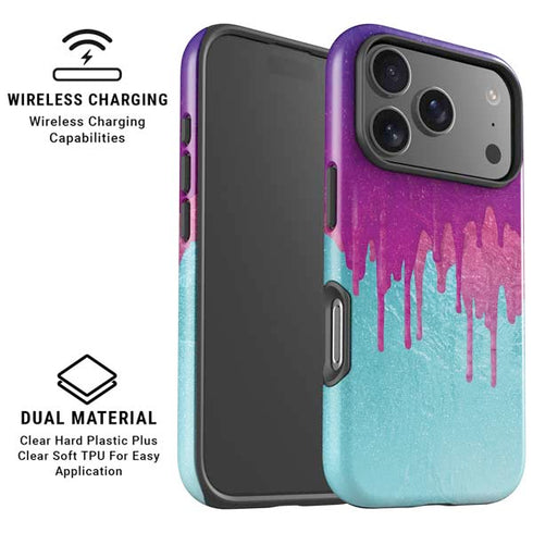 Paint Splatter Purple iPhone 17 Pro Max Magsafe Impact Case