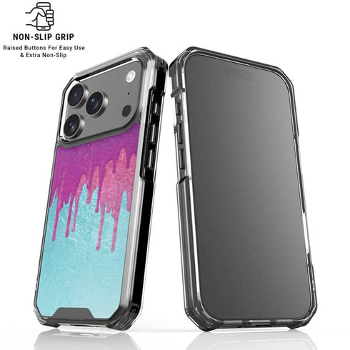 Paint Splatter Purple iPhone 18 Pro Clear Case