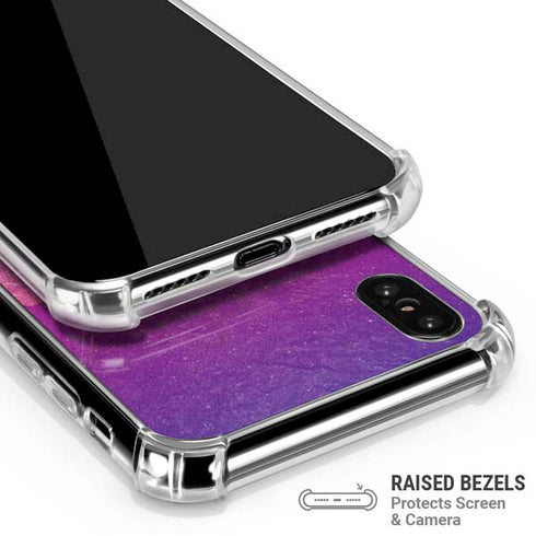 Paint Splatter Purple iPhone X/XS Clear Case