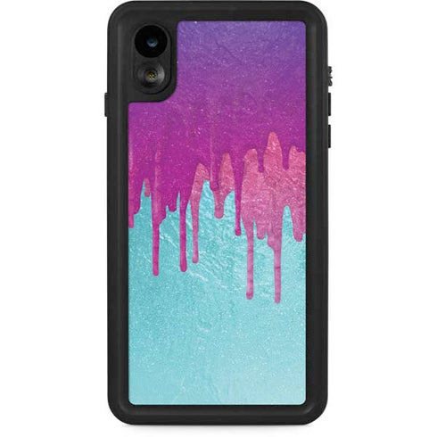 Paint Splatter Purple iPhone Cases