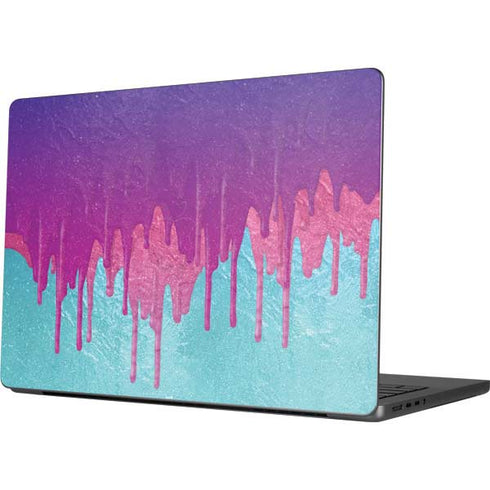 Paint Splatter Purple Apple MacBook Pro 14-inch Skin