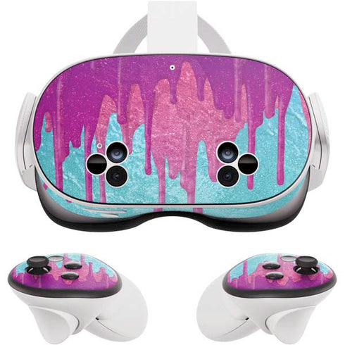 Paint Splatter Purple Meta Quest 3S Skin