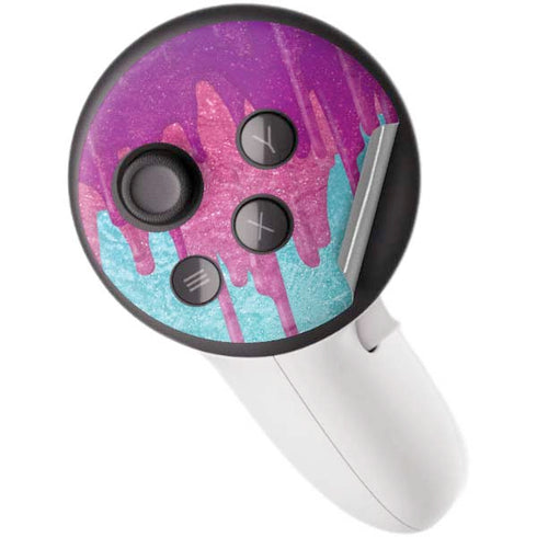 Paint Splatter Purple Meta Quest 3S Skin