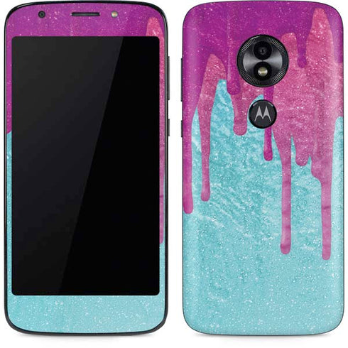 Paint Splatter Purple Moto E5 Play Skin