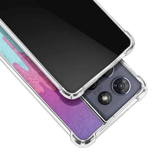 Paint Splatter Purple Moto G 5G (2025) Clear Case