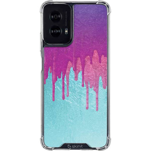 Paint Splatter Purple Moto G Power 5G (2024) Clear Case