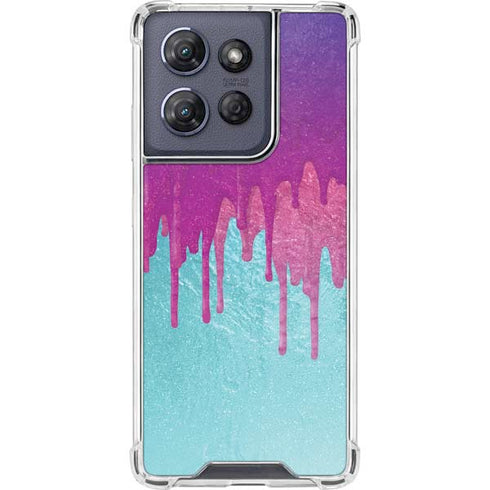 Paint Splatter Purple Moto G Stylus 5G (2025) Clear Case