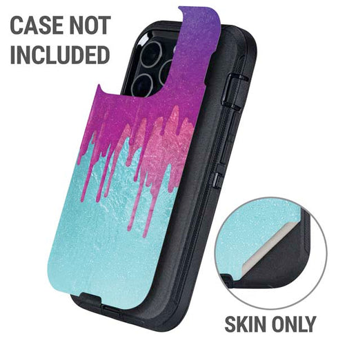 Paint Splatter Purple Otterbox Defender iPhone Skin
