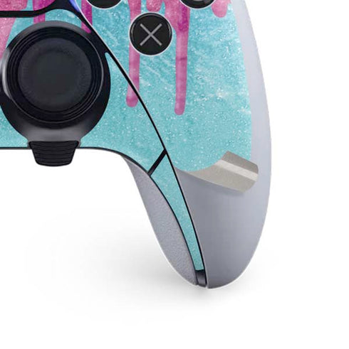 Paint Splatter Purple PS5 DualSense Edge Pro Controller Skin