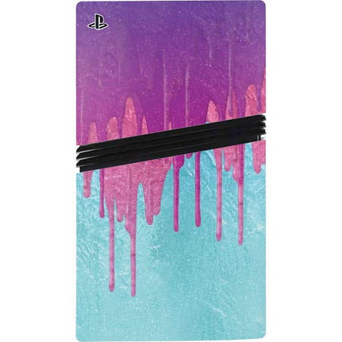 Paint Splatter Purple PS5 Pro Console Skin