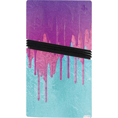 Paint Splatter Purple PS5 Pro Console Skin