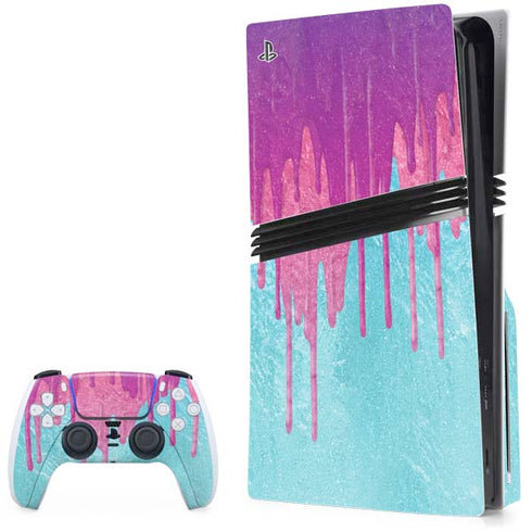 Paint Splatter Purple PlayStation PS5 Skins