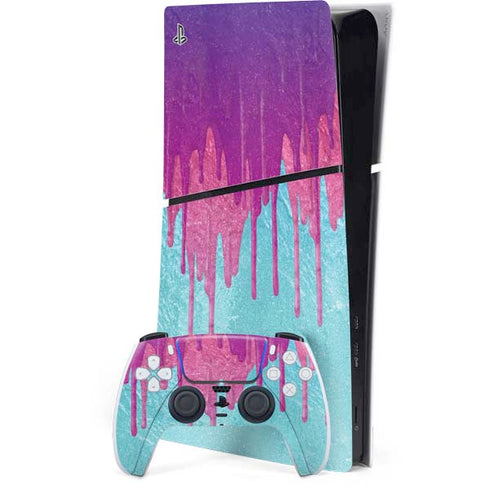 Paint Splatter Purple PlayStation PS5 Skins