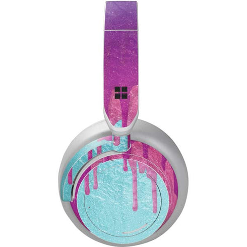 Paint Splatter Purple Surface Headphones Skin