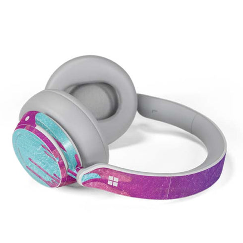 Paint Splatter Purple Surface Headphones Skin