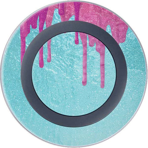 Paint Splatter Purple Wireless Charger Skin