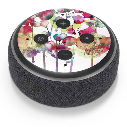 Painted Flowers Amazon Echo Dot Skin