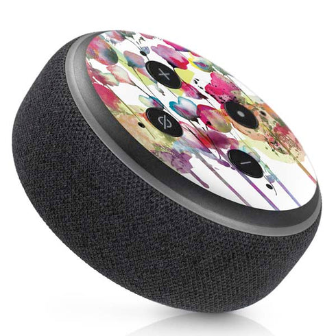 Painted Flowers Amazon Echo Dot Skin