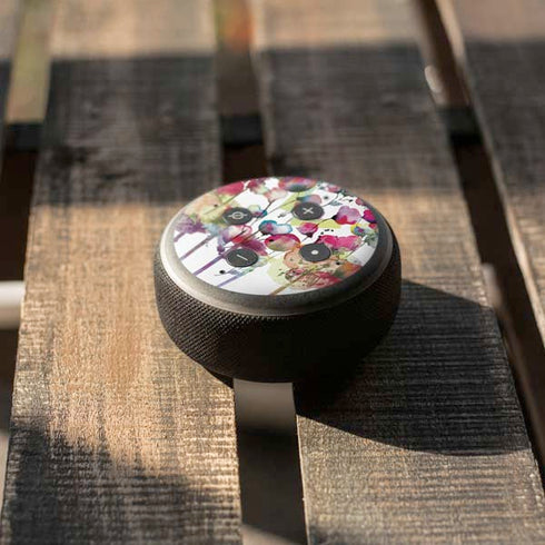 Painted Flowers Amazon Echo Dot Skin