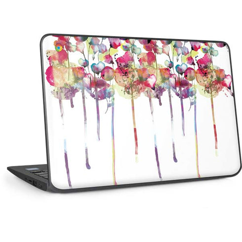 Painted Flowers HP Chromebook Skin
