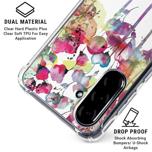 Painted Flowers Galaxy A36 5G Clear Case