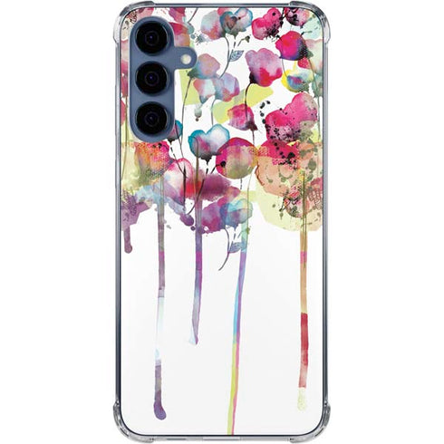 Painted Flowers Galaxy A55 5G Clear Case