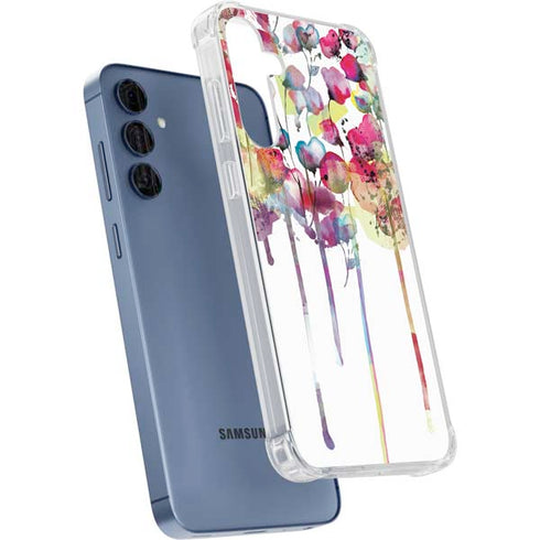 Painted Flowers Galaxy A55 5G Clear Case