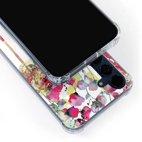 Painted Flowers Galaxy A55 5G Clear Case