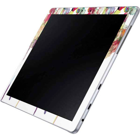 Painted Flowers Galaxy Book 12in Skin