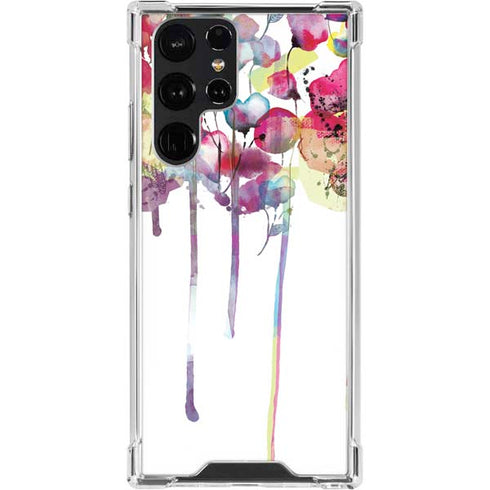 Painted Flowers Galaxy S23 Ultra Clear Case