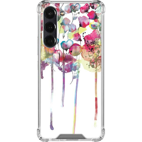 Painted Flowers Galaxy S24 FE Clear Case