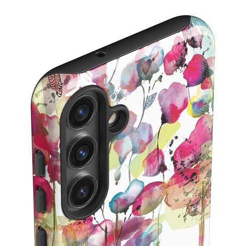 Painted Flowers Galaxy S25 Impact Case