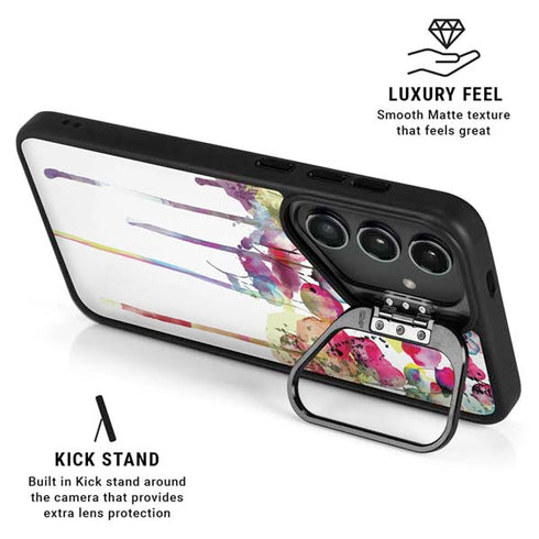 Painted Flowers Galaxy S25 Plus Kickstand Case