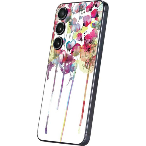 Painted Flowers Galaxy S25 Skin