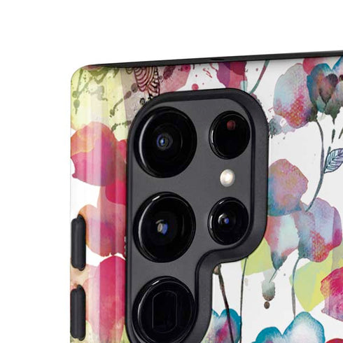 Painted Flowers Galaxy S25 Ultra Impact Case