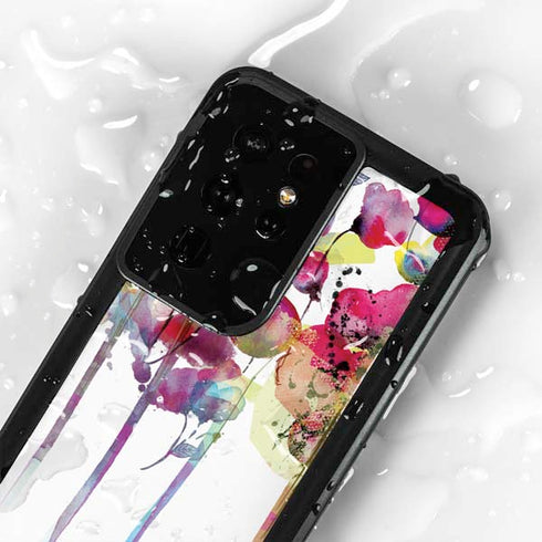 Painted Flowers Galaxy S24 Ultra Waterproof Case