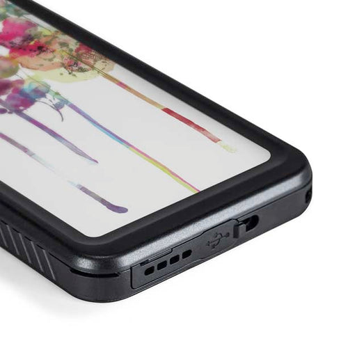 Painted Flowers Galaxy S24 Waterproof Case