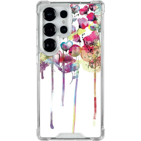 Painted Flowers Galaxy S25 Ultra Clear Case