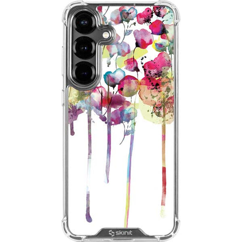 Painted Flowers Galaxy S26 Plus Clear Case