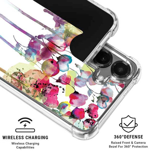 Painted Flowers Galaxy S26 Plus Clear Case