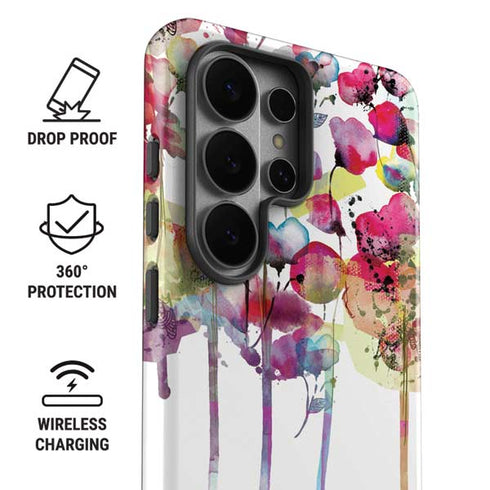 Painted Flowers Galaxy S26 Ultra Impact Case