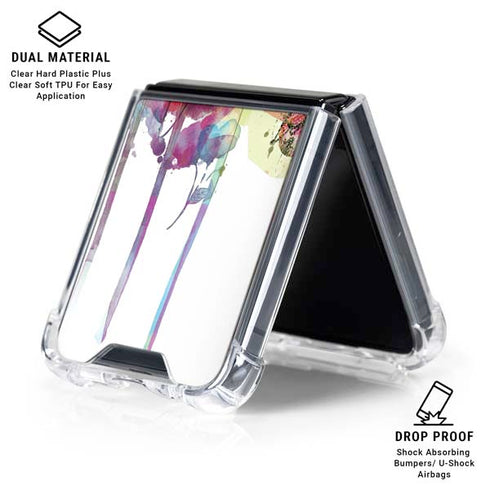 Painted Flowers Galaxy Z Flip6 Clear Case