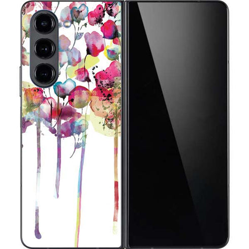 Painted Flowers Galaxy Z Fold5 5G Skin
