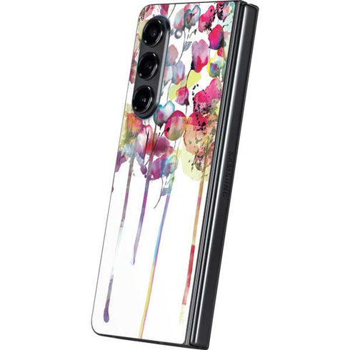 Painted Flowers Galaxy Z Fold5 5G Skin