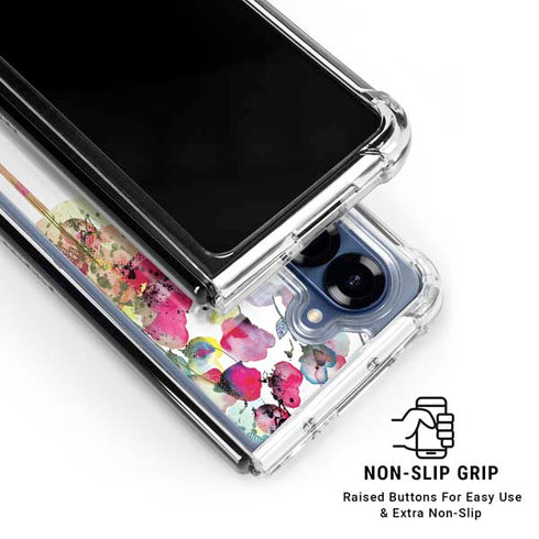 Painted Flowers Galaxy Z Fold6 Clear Case