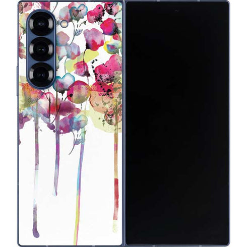Painted Flowers Galaxy Z Fold6 Skin
