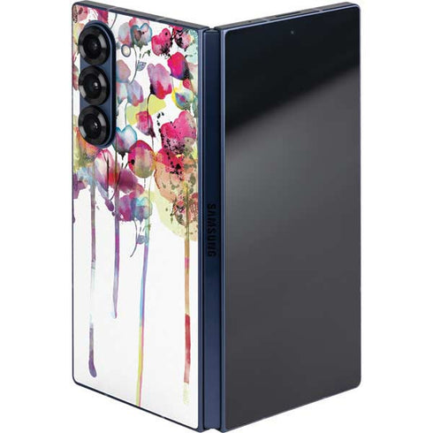 Painted Flowers Galaxy Z Fold6 Skin