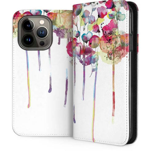 Painted Flowers iPhone 13 Pro Folio Case