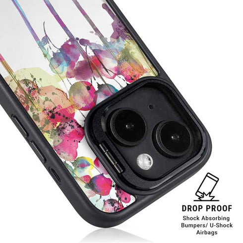 Painted Flowers iPhone 14 Kickstand Case